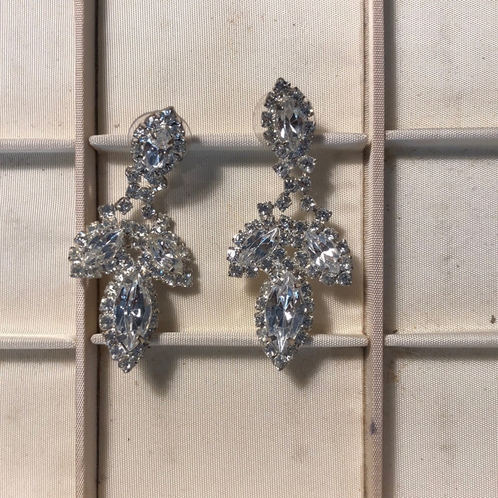 Sparkly Rhinestone Earrings for Pierced Ears